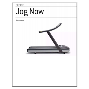  User manual Technogym Jog Now 500 and 700 Treadmill